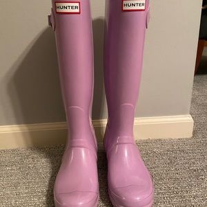 Hunter Rain Boots Tall Purple Gloss Women’s